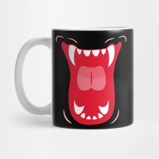 Feline vampire dracula mouth halloween creepy face Mug